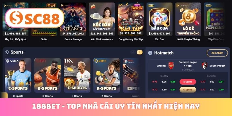 188BET - TOP nhà cái uy tín nhất hiện nay