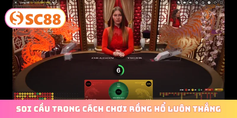 Soi cầu trong cách chơi rồng hổ luôn thắng